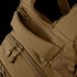 Close-up of the Condor Urban Go Backpack 33L in tan, featuring multiple zippered compartments and durable fabric, designed for first responders or law enforcement.